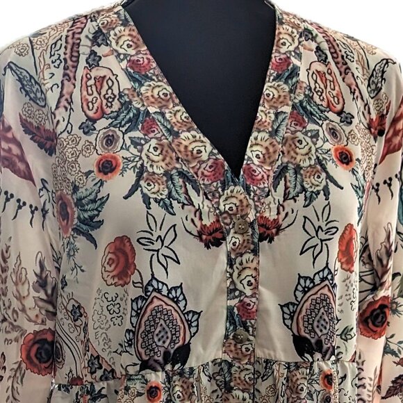 Women's Bohemian Style Tunic Top XL - Picture 2 of 5